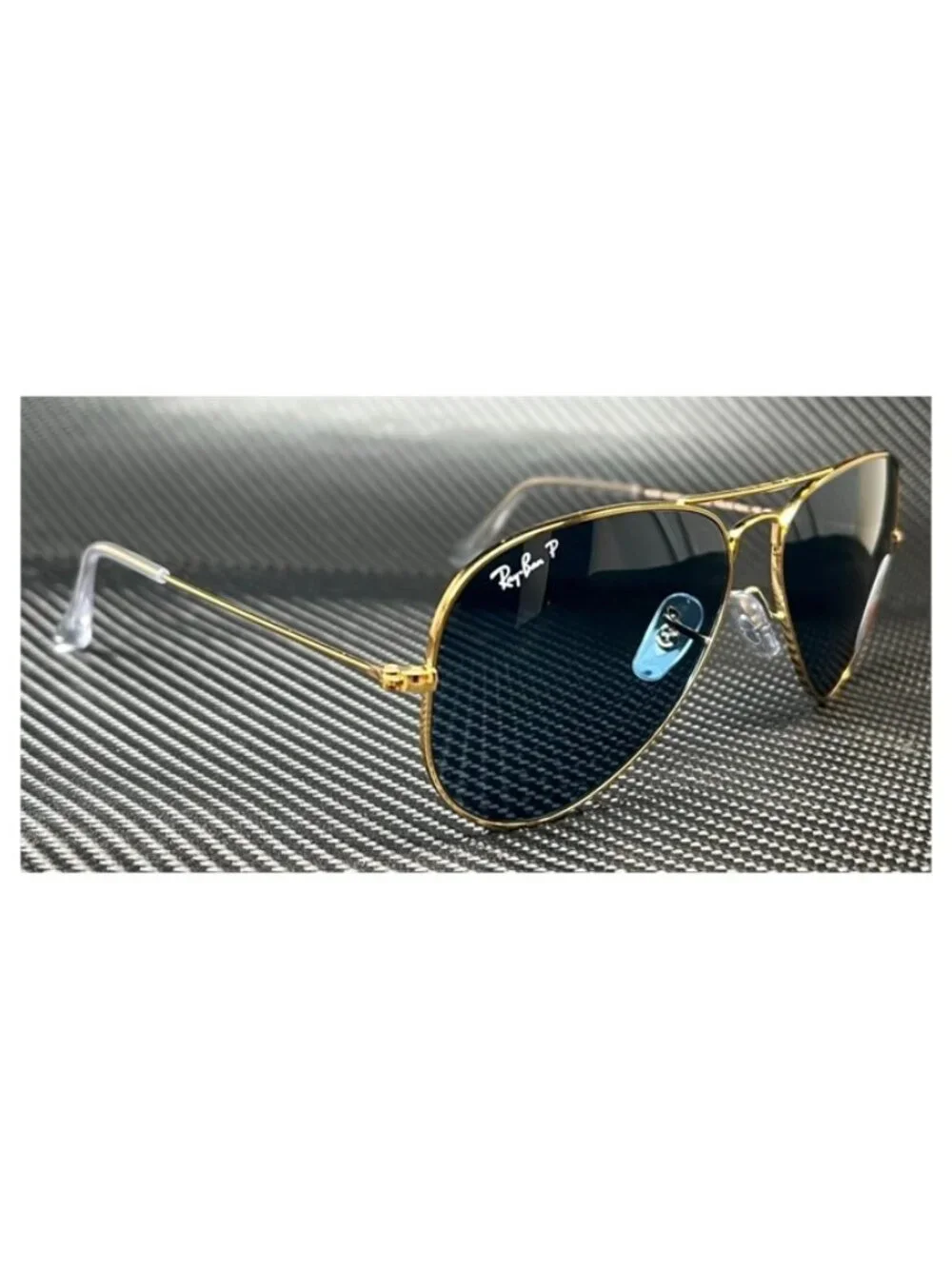 New Ray Ban Men  Gold Sunglasses  58- 14- 135